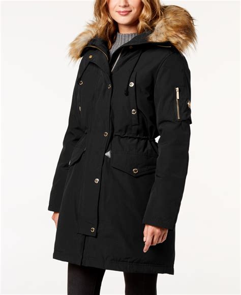 michael kors down blend winter parka|Cotton Blend Parka .